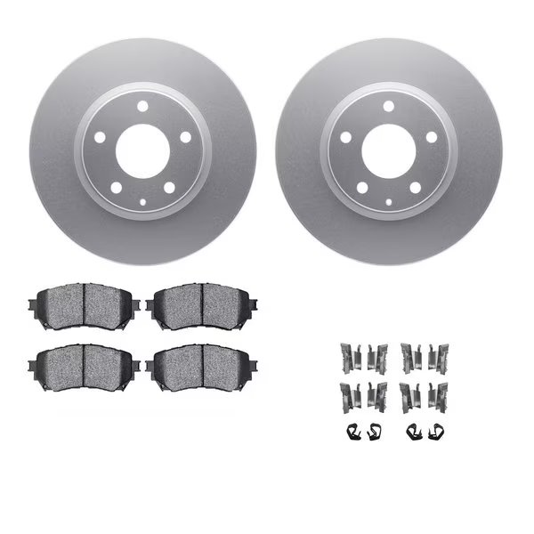 4312-80038, Geospec Rotors with 3000 Series Ceramic Brake Pads includes Hardware, Silver, Dynamic Friction Co, Mfr#: 4312-80038